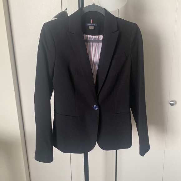 Black Tommy Hilfiger suit jacket (matching pants available) - Picture 1 of 6